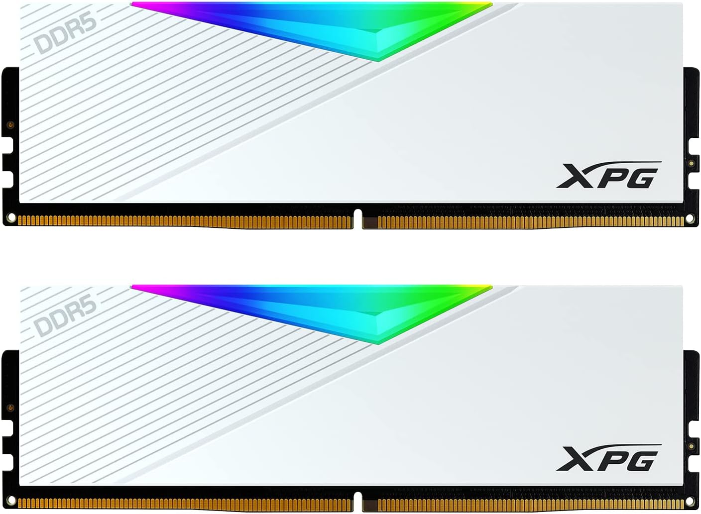 XPG PCメモリ DDR5 6400MHz LANCER RGB ホワイト 32GB(16GBX2枚) AX5U6400C3216G-DCLARWH-I