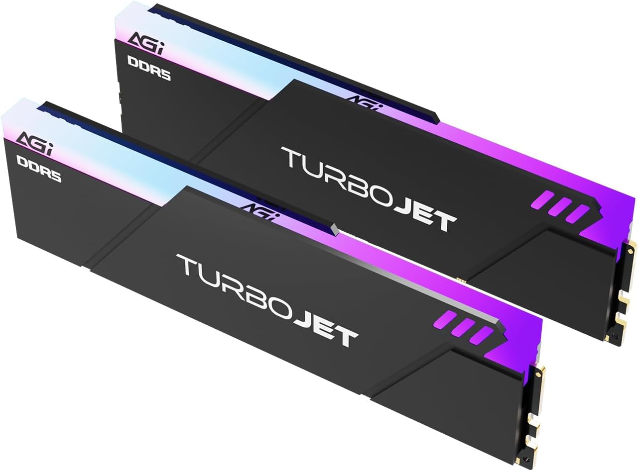AGI UD858 DDR5 6000MHz 32GB(16GB×2枚) デスクトップPC用メモリ | TURBOJET RGBシリーズ, CL30, AGI6APC16UD858