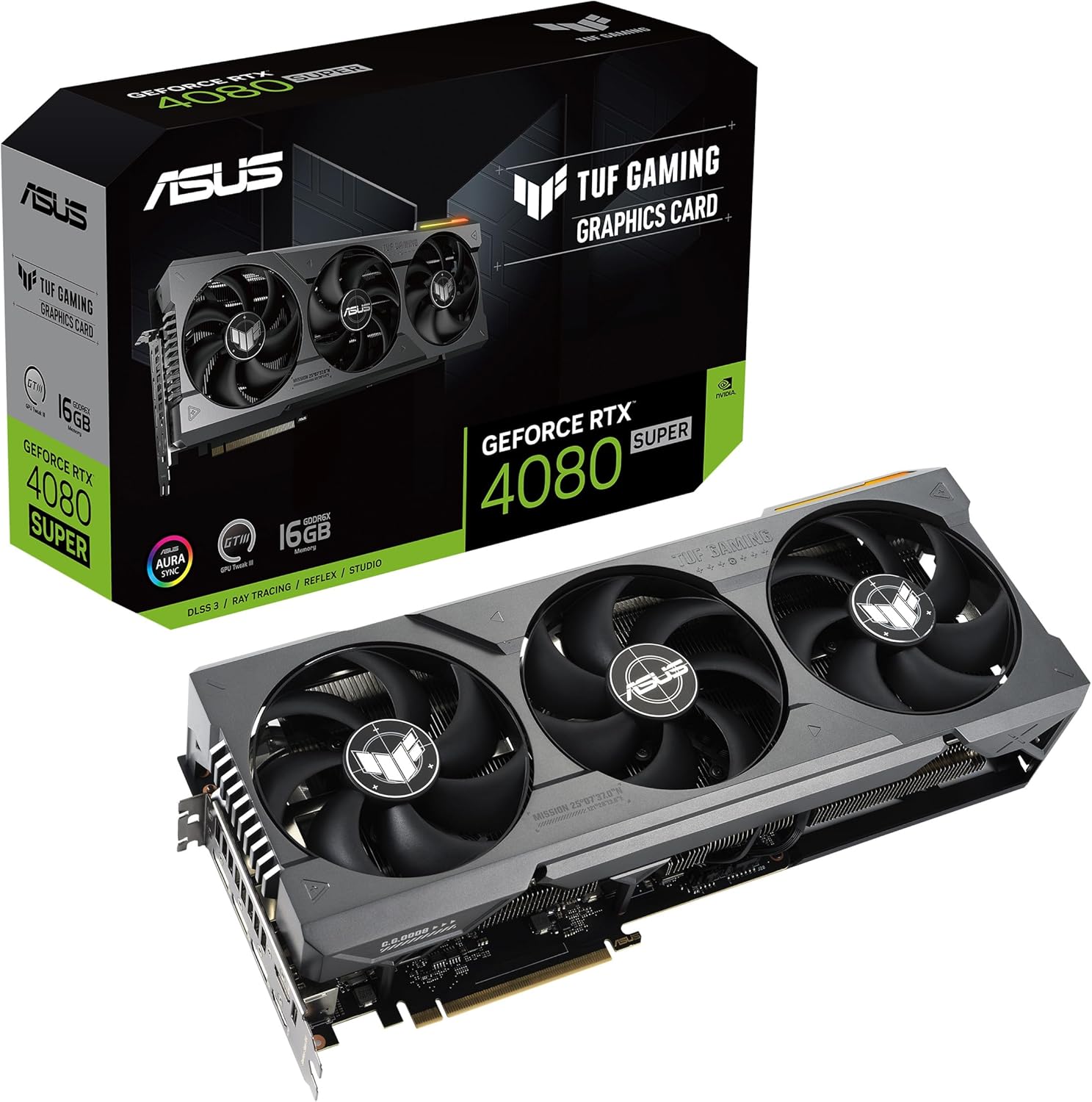 ASUS TUF Gaming NVIDIA GeForce RTX™ 4080 スーパーゲーミンググラフィックスカード (PCIe 4.0、16GB GDDR6X、HDMI 2.1a、DisplayPort 1.4a)