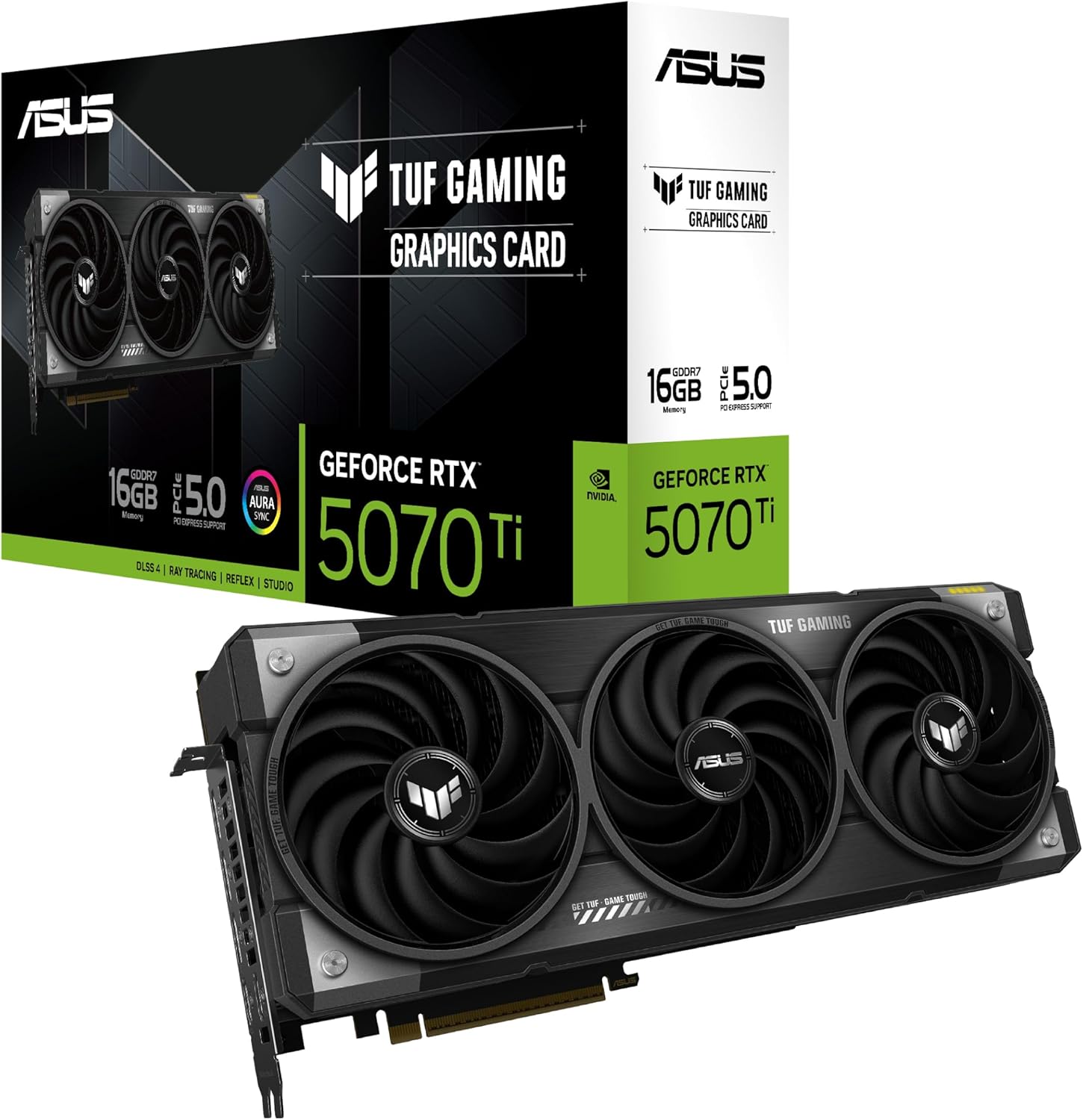 ASUS NVIDIA GeForce RTX 5070Ti ビデオカード 16GB GDDR7 PCI Express 5.0 / TUF-RTX5070TI-O16G-GAMING 国内正規代理店品
