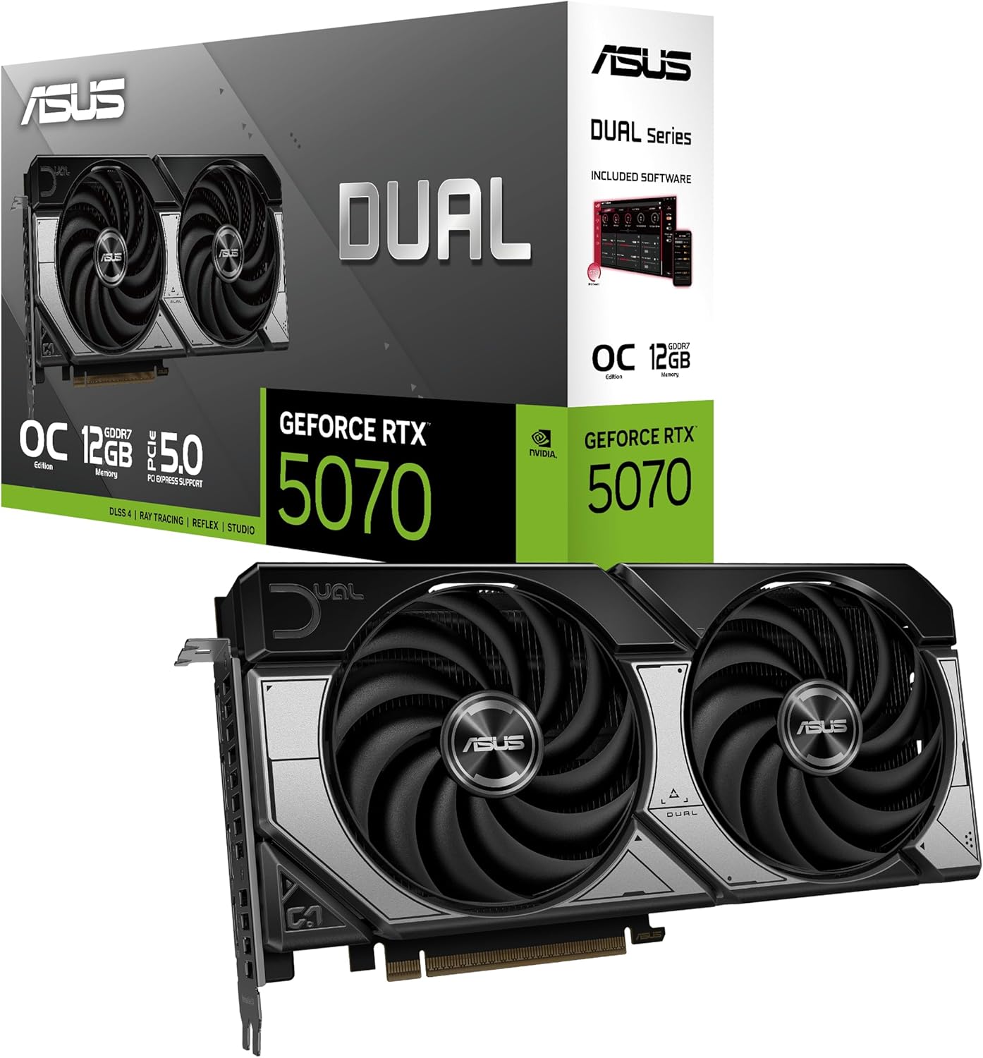 ASUS Dual GeForce RTX 5070 12GB GDDR7 OC Edition ビデオカード DUAL-RTX5070-O12G 国内正規代理店品
