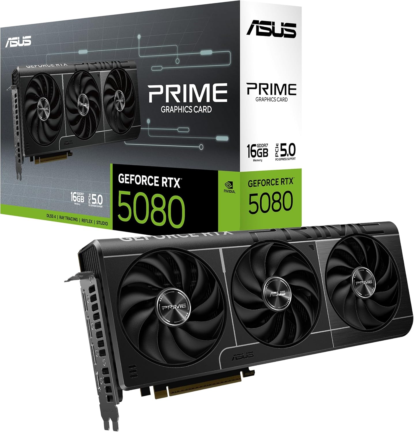ASUS NVIDIA GeForce RTX 5080 ビデオカード 16GB GDDR7 PCI Express 5.0 / PRIME-RTX5080-16G 国内正規代理店品