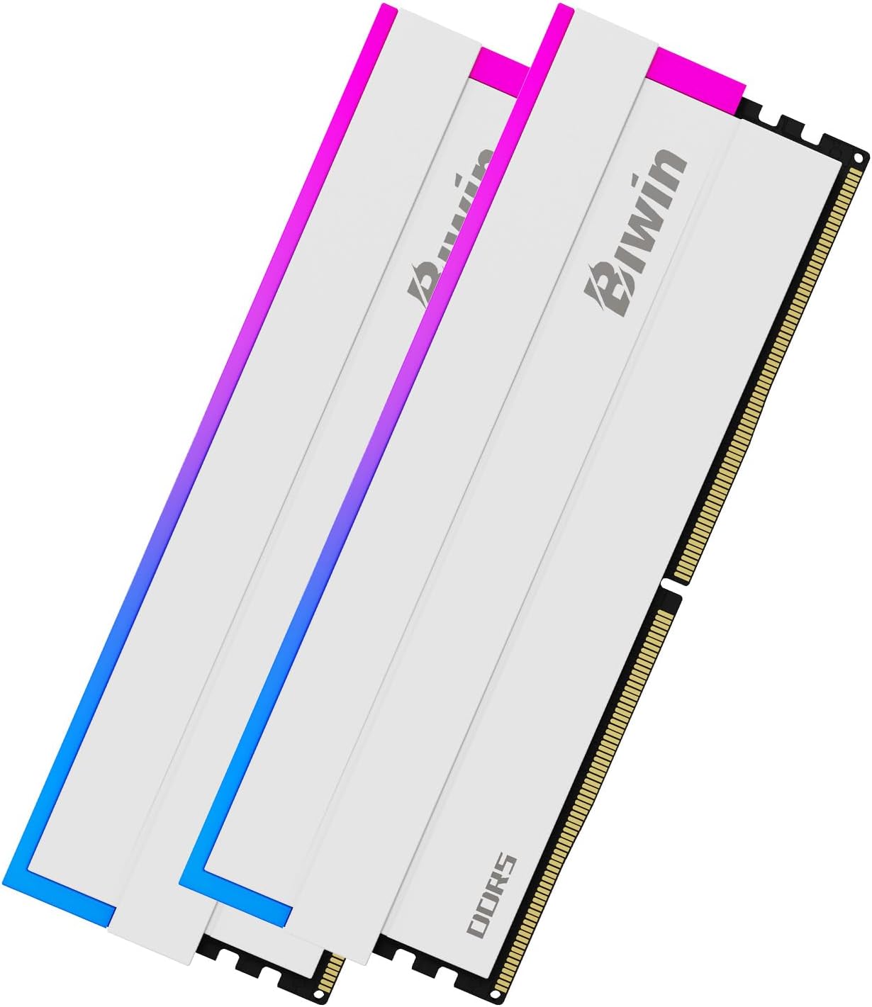 Biwin DW100 DDR5 6000MT/s (PC5-48000) デスクトップPC用メモリ 64GB（32GB×2枚） CL30 RGBライティング Intel XPM 3.0/AMD EXPO両対応 メモリキット ホワイト