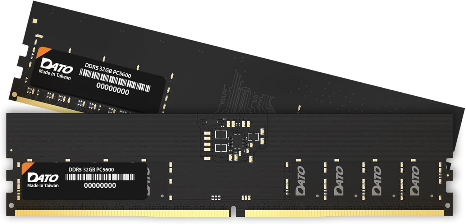 DATO DDR5 UDIMM 64GBキット (32GB×2) デスクトップ用メモリ 5600MHz PC5-44800 CL46 1.1V 288ピン Non-ECC Unbuffered DIMM