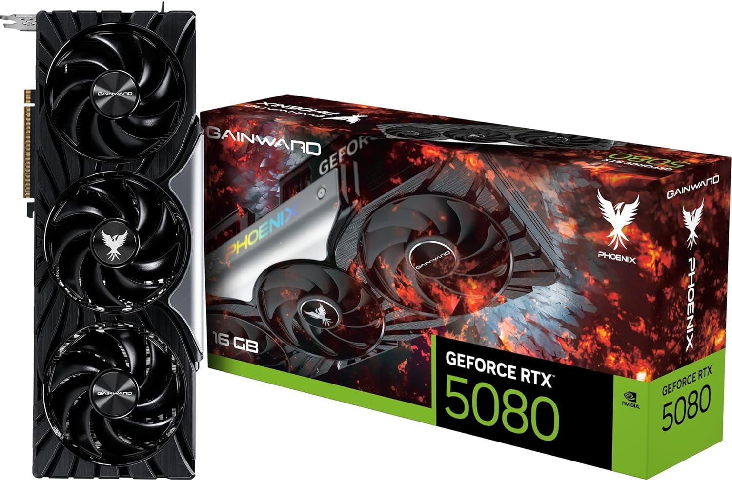 GAINWARD GeForce RTX5080 PHOENIX 16GB GDDR7 256bit 3-DP HDMI グラフィックスカード NE75080019T2-GB2031X VD8971