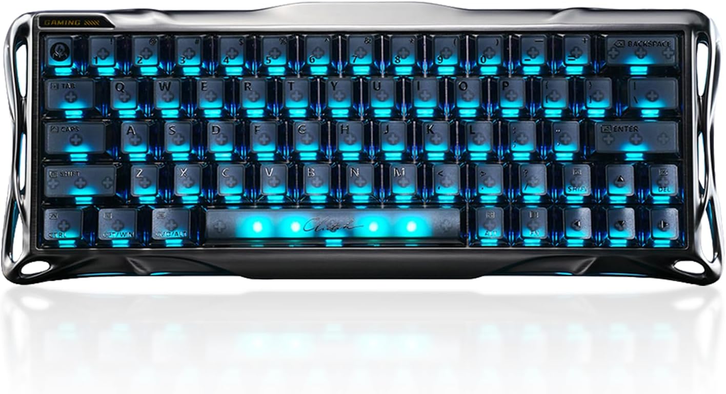 0.005mmラピッドトリガー搭載 GravaStar Mercury V60 PRO ゲーミングキーボード カスタムUFO磁気スイッチ 60%レイアウト 有線 8000ポーリングレート対応 0.125ms超低遅延 ガンメタルグレーメッキ技術 フルアルミフレーム フロスト加工半透明キーキャップ アクチュエーション調整可能 グレー
