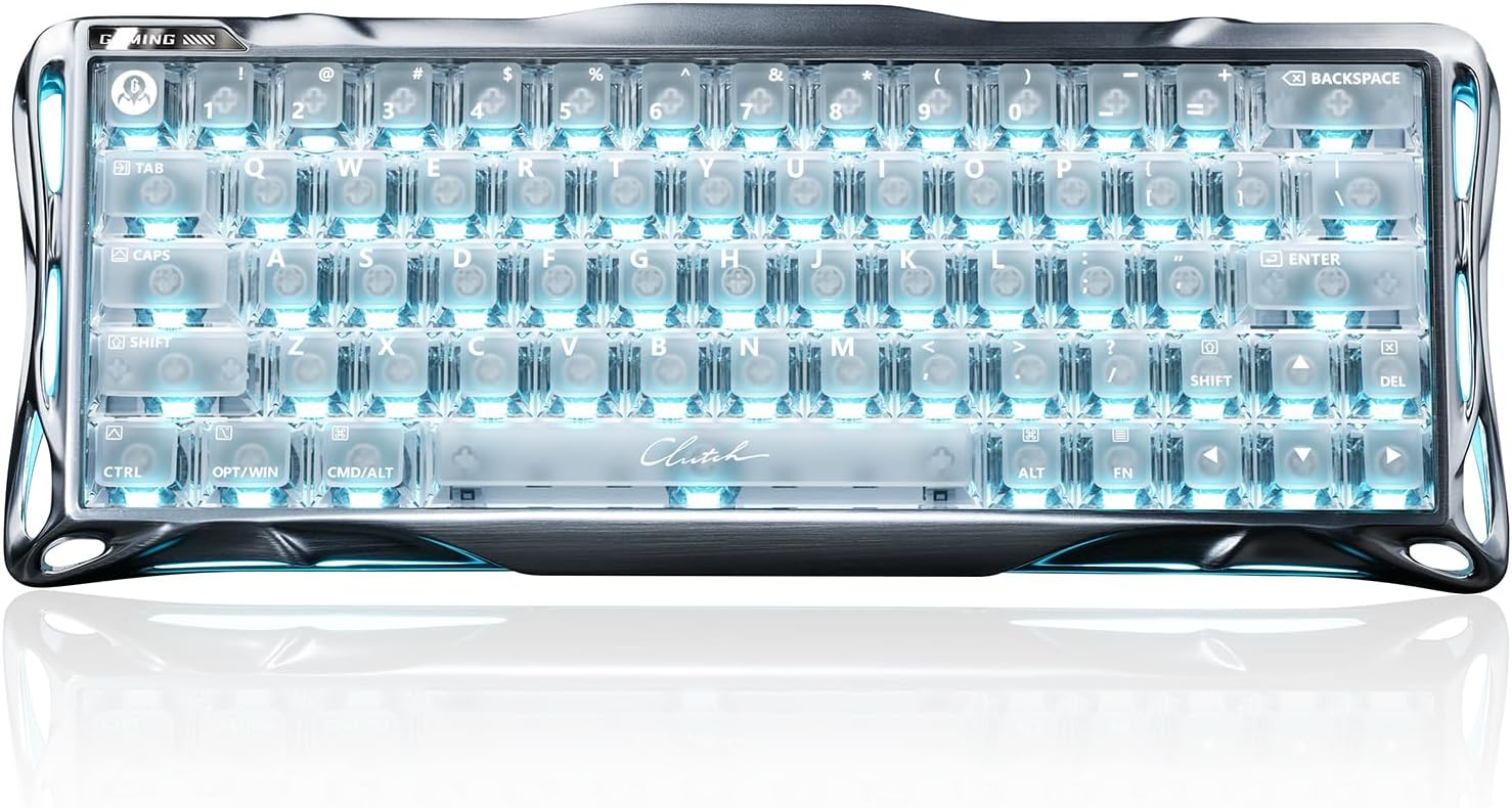 0.005mmラピッドトリガー搭載 GravaStar Mercury V60 PRO ゲーミングキーボード カスタムUFO磁気スイッチ 60%レイアウト 有線 8000ポーリングレート対応 0.125ms超低遅延 シルバーメッキ技術 フルアルミフレーム フロスト加工半透明キーキャップ アクチュエーション調整可能 シルバー