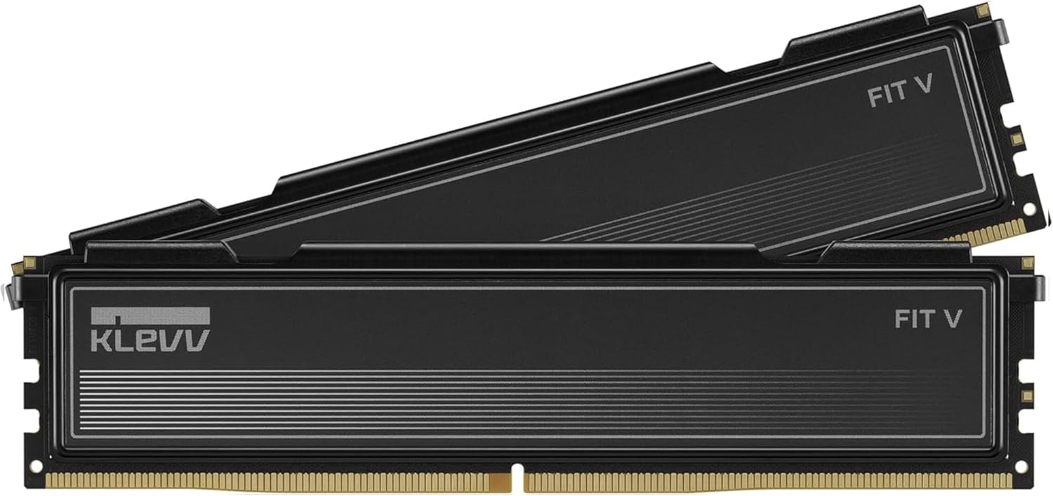 KLEVV DDR5 ゲーミングメモリ デスクトップPC用 メモリ FIT V フィットブイ 32GB (16GB×2) 5600MT/s PC5-44800 CL30-36-36-88 1.25V ジェットブラック KD5AGU880-56K300L