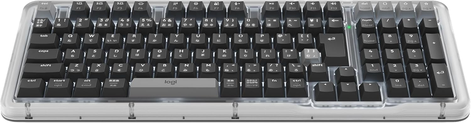 ロジクール ガスケット ワイヤレス メカニカルキーボード Alto Keys K98MGR 振動吸収ガスケット付きのカスタマイズ可能なキーボード 日本語配列 ホットスワップ テンキー バックライトキー Bluetooth Logi Bolt USB-C 充電 Windows Mac グラファイト K98M 国内正規品