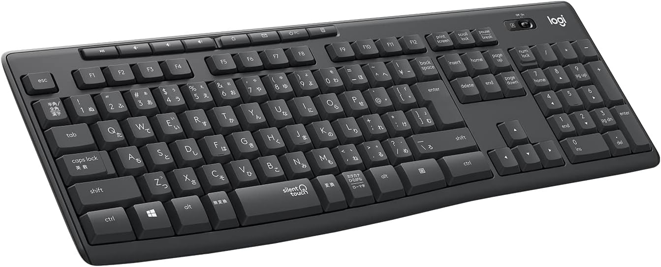 ロジクール ワイヤレスキーボード K295GP 静音 耐水 キーボード 無線 Unifying K295 windows chrome グラファイト 国内正規品