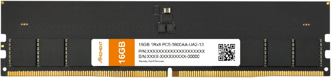 MMOMENT DDR5 16GB 5600Mhz PC5-44800 デスクトップPC用メモリ (CL46/1.1V/288ピン)