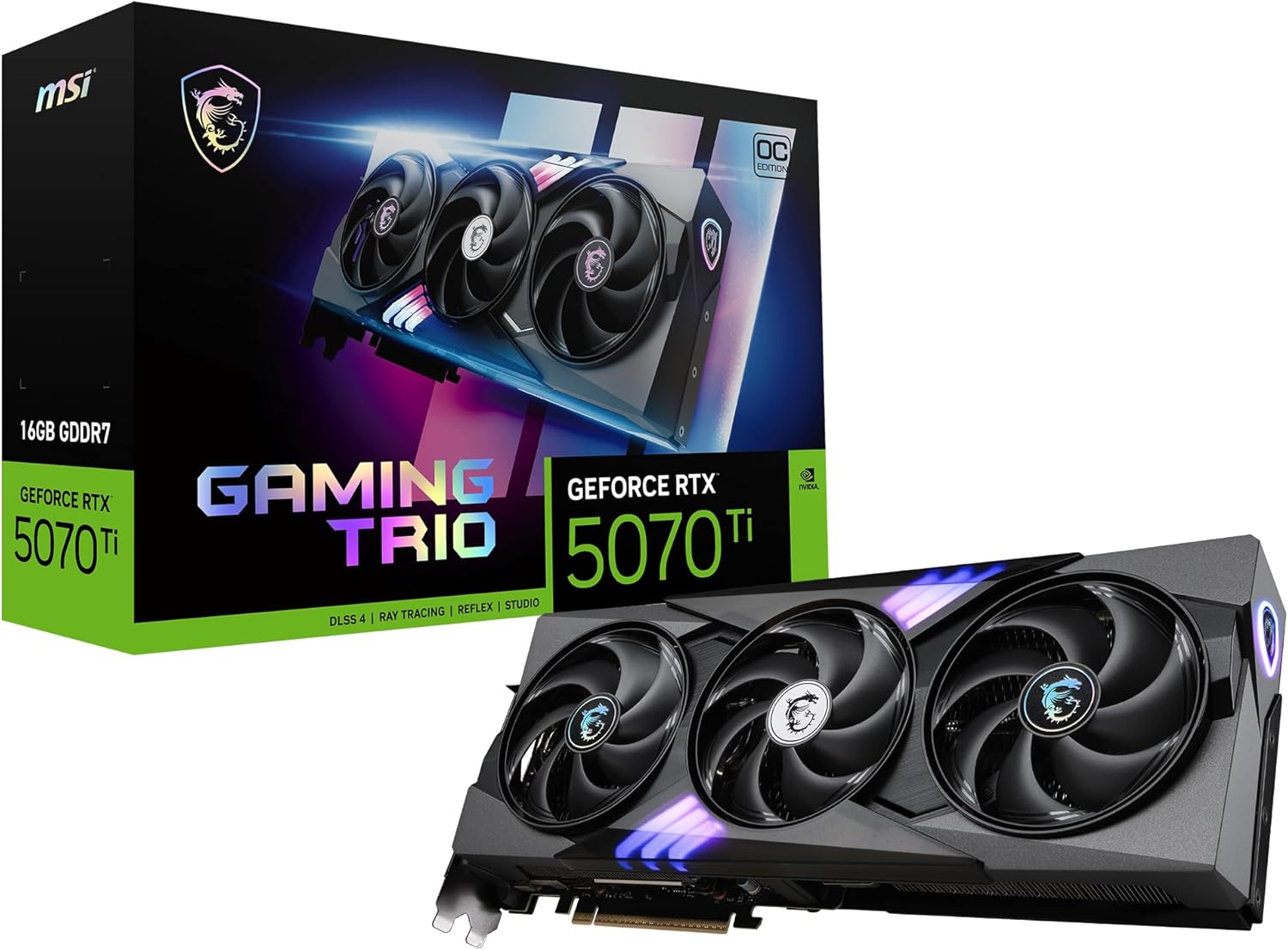 MSI GeForce RTX 5070 Ti 16G GAMING TRIO OC グラフィックスボード VD9096