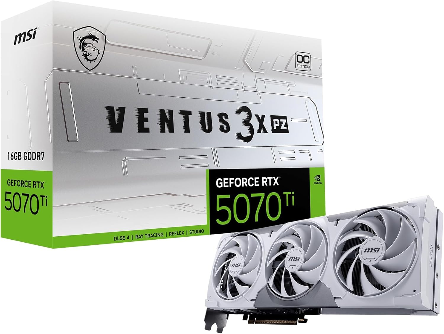 MSI GeForce RTX 5070 Ti 16G VENTUS 3X PZ OC グラフィックスボード VD9310