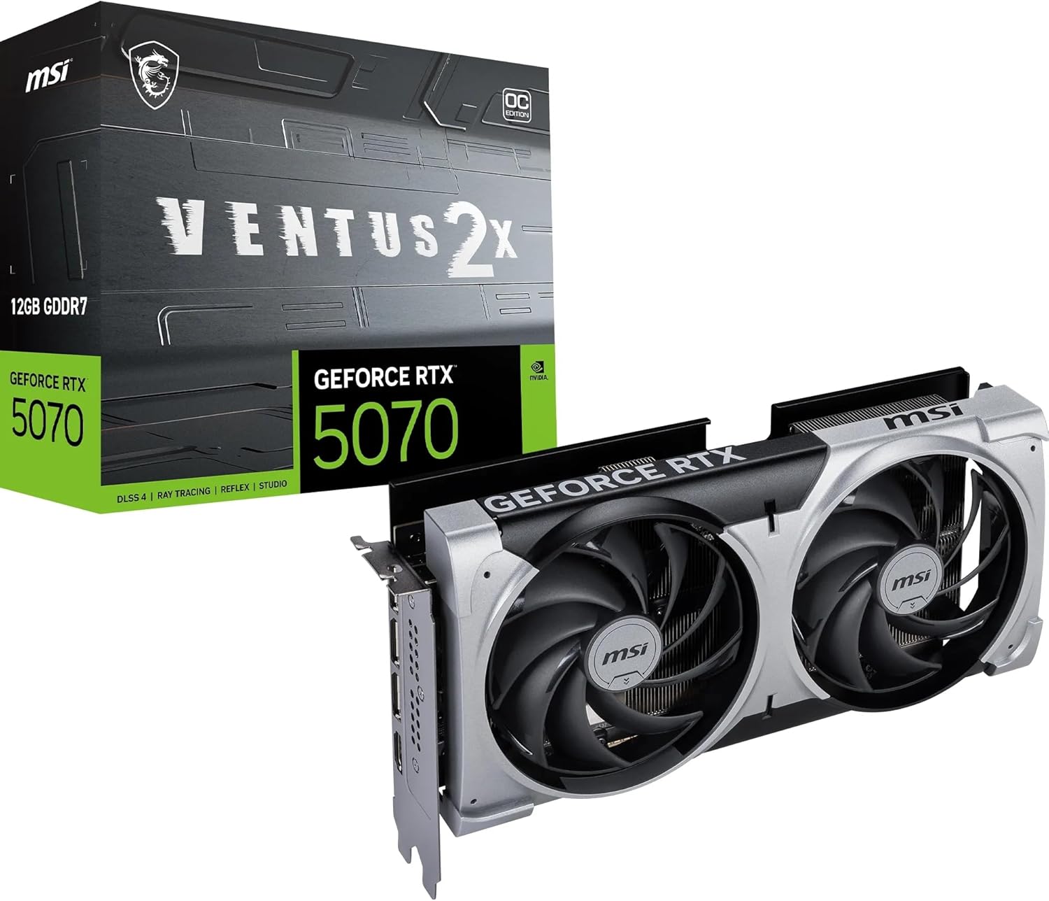 MSI GeForce RTX 5070 12G VENTUS 2X OC グラフィックスボード VD9071