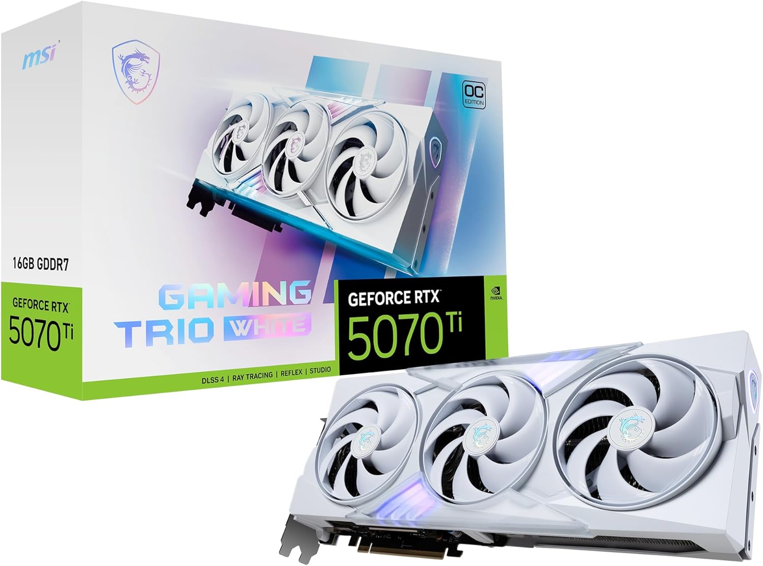 MSI GeForce RTX 5070 Ti 16G GAMING TRIO OC WHITE グラフィックスボード VD9040