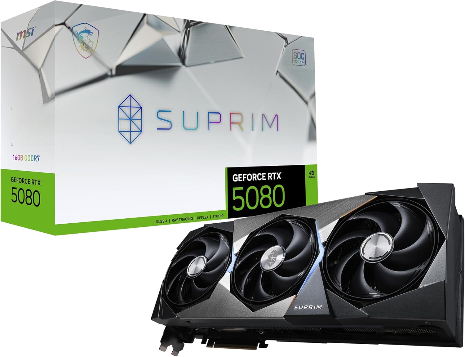MSI GeForce RTX 5080 16G SUPRIM SOC グラフィックスカード VD8972