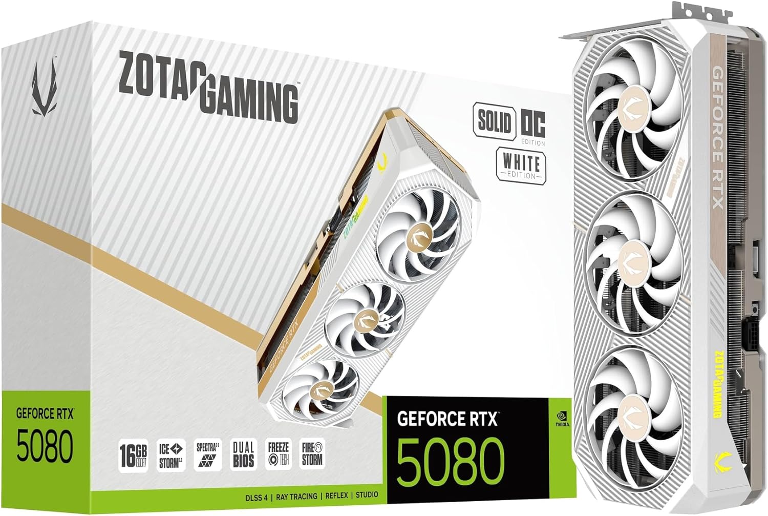 ZOTAC GAMING GeForce RTX 5080 SOLID OC White 16GB GDDR7 グラフィックスボード ZT-B50800Q-10P VD9114